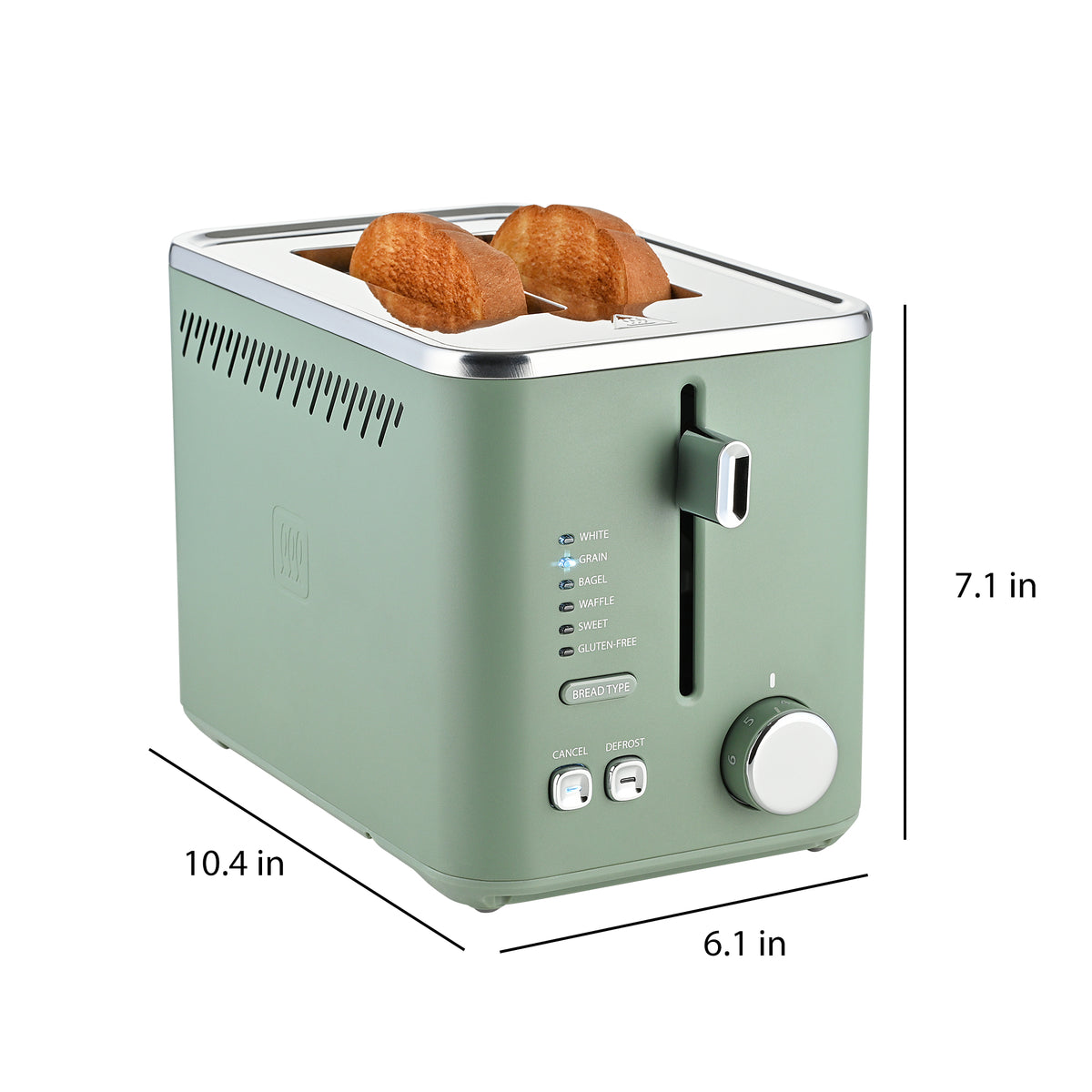 Toasmaster Color Toastmaster 2-Slice Multi-Function Stainless Steel Color Series Toaste
