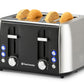 Toastmaster 4-slice fast toaster stainless steel with toast TM-49TS Select Brands