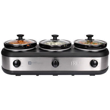 TRU Triple Slow Cooker with Three 2½ Quart Inserts