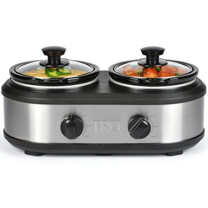 TRU Dual Slow Cooker with Two 1.25 Quart Inserts