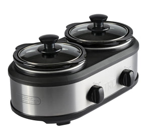 TRU Dual Slow Cooker with Two 1.25 Quart Inserts